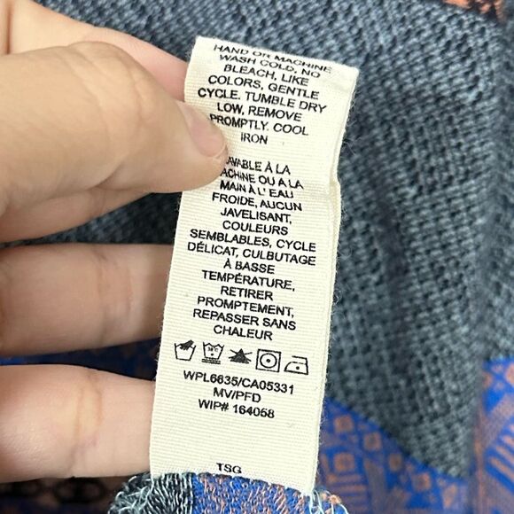 Woolrich Half Zip Sweater with Nordic Pattern 100% Cotton X-Large - Picture 6 of 11